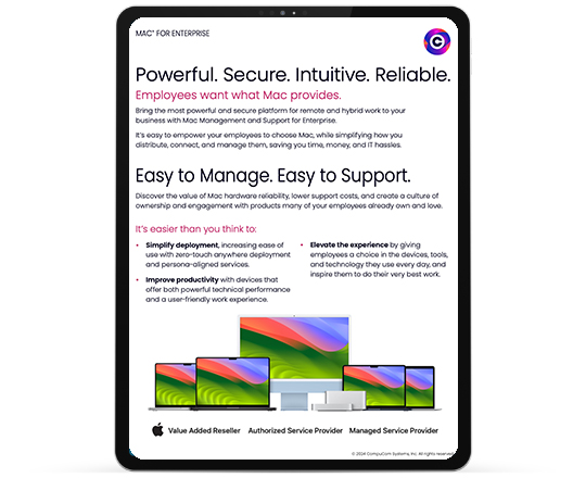 Compucom Mac Management and Support Flyer