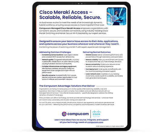 Cisco Meraki Access + Managed Network Services